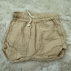 Beige Baby Shorts w/ Drawstring
